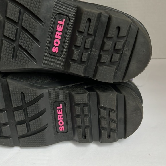 Sorel Youth‎ Flurry Print Winter Purple Pink Rubber Snow Boots Size 5 - Picture 8 of 11